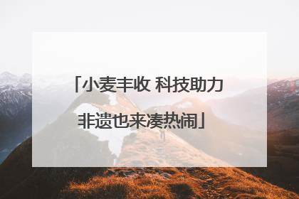 小麦丰收 科技助力 非遗也来凑热闹