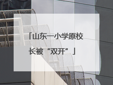 山东一小学原校长被“双开”