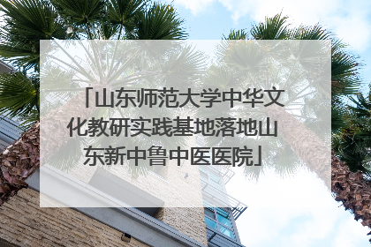 山东师范大学中华文化教研实践基地落地山东新中鲁中医医院