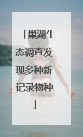 巢湖生态调查发现多种新记录物种