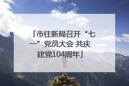 市住新局召开“七一”党员大会 共庆建党104周年
