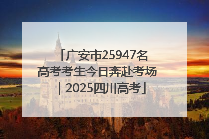 广安市25947名高考考生今日奔赴考场｜2025四川高考