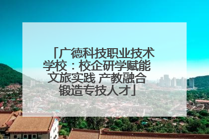 广德科技职业技术学校：校企研学赋能文旅实践 产教融合锻造专技人才