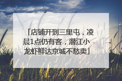 店铺开到三里屯，凌晨1点仍有客，潜江小龙虾鲜达京城不愁卖