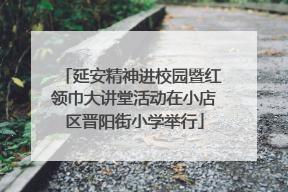 延安精神进校园暨红领巾大讲堂活动在小店区晋阳街小学举行
