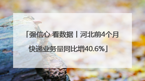 强信心 看数据丨河北前4个月快递业务量同比增40.6%