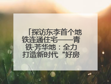 探访东李首个地铁连通住宅——青铁·芳华地：全力打造新时代“好房子”人居标杆