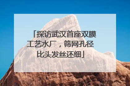 探访武汉首座双膜工艺水厂，筛网孔径比头发丝还细