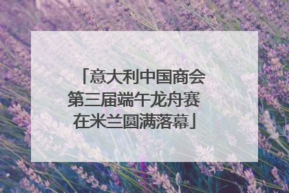 意大利中国商会第三届端午龙舟赛在米兰圆满落幕