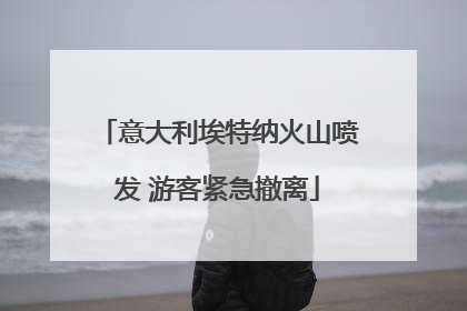意大利埃特纳火山喷发 游客紧急撤离