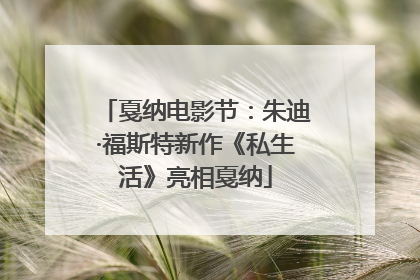 戛纳电影节：朱迪·福斯特新作《私生活》亮相戛纳