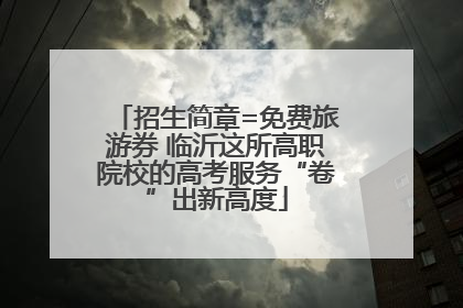 招生简章=免费旅游券 临沂这所高职院校的高考服务“卷”出新高度