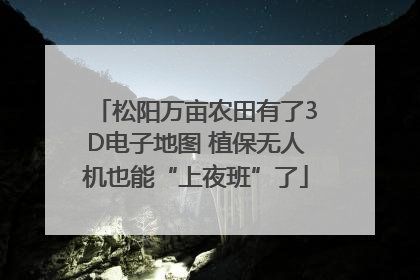 松阳万亩农田有了3D电子地图 植保无人机也能“上夜班”了