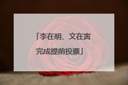 李在明、文在寅完成提前投票