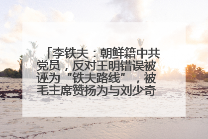 李铁夫：朝鲜籍中共党员，反对王明错误被诬为“铁夫路线”，被毛主席赞扬为与刘少奇并列的正确路线代表