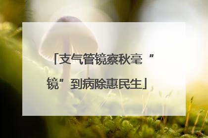 支气管镜察秋毫“镜”到病除惠民生