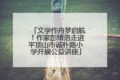 文学作舟梦启航！作家彭绪洛走进平顶山市诚朴路小学开展公益讲座
