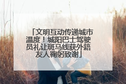 文明互动传递城市温度！城阳巴士驾驶员礼让斑马线获外籍友人鞠躬致谢