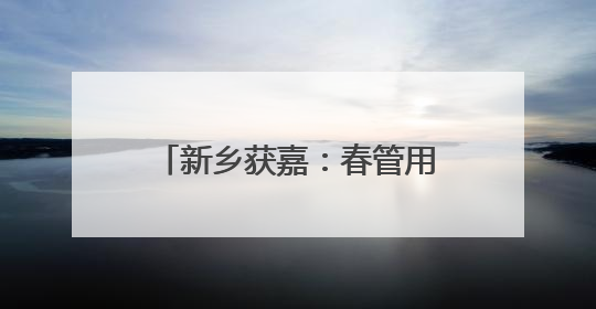 新乡获嘉：春管用上“读墒术” 麦田开启精准灌溉
