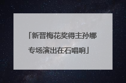 新晋梅花奖得主孙娜专场演出在石唱响