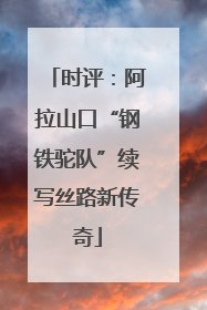 时评：阿拉山口“钢铁驼队”续写丝路新传奇