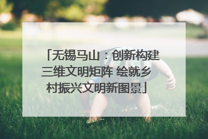 无锡马山：创新构建三维文明矩阵 绘就乡村振兴文明新图景
