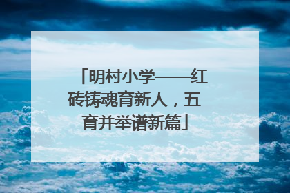 明村小学——红砖铸魂育新人，五育并举谱新篇