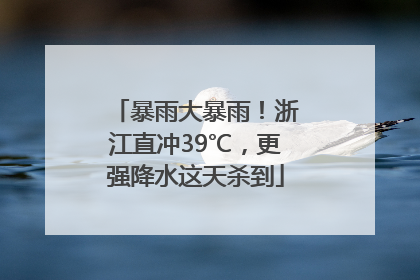 暴雨大暴雨！浙江直冲39℃，更强降水这天杀到
