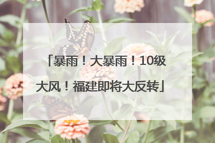 暴雨！大暴雨！10级大风！福建即将大反转