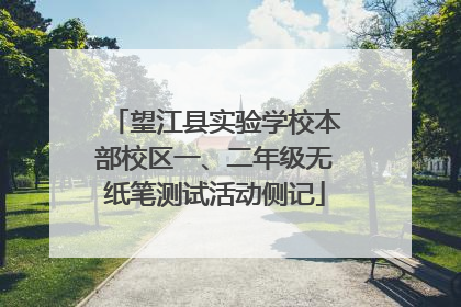 望江县实验学校本部校区一、二年级无纸笔测试活动侧记