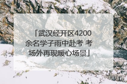 武汉经开区4200余名学子雨中赴考 考场外再现暖心场景