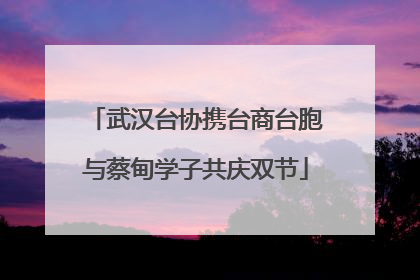 武汉台协携台商台胞与蔡甸学子共庆双节
