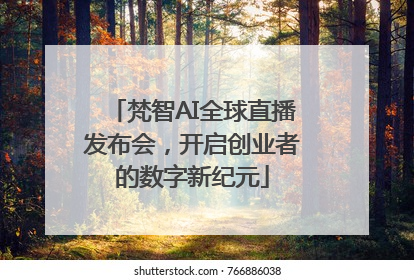 梵智AI全球直播发布会，开启创业者的数字新纪元