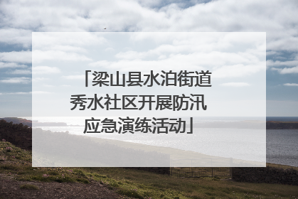 梁山县水泊街道秀水社区开展防汛应急演练活动