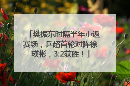 樊振东时隔半年重返赛场，乒超首轮对阵徐瑛彬，3:2获胜！
