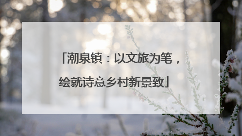 潮泉镇：以文旅为笔，绘就诗意乡村新景致