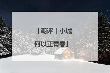 潮评丨小城何以正青春