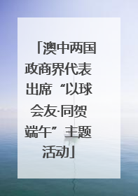 澳中两国政商界代表出席“以球会友·同贺端午”主题活动