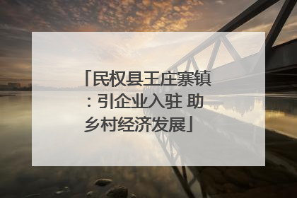 民权县王庄寨镇：引企业入驻 助乡村经济发展