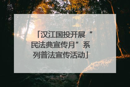 汉江国投开展“民法典宣传月”系列普法宣传活动