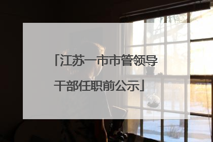 江苏一市市管领导干部任职前公示