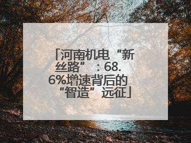 河南机电“新丝路”：68.6%增速背后的“智造”远征