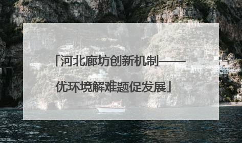 河北廊坊创新机制——优环境解难题促发展
