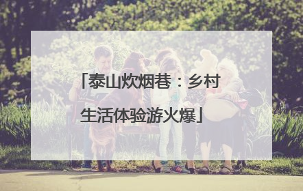 泰山炊烟巷：乡村生活体验游火爆