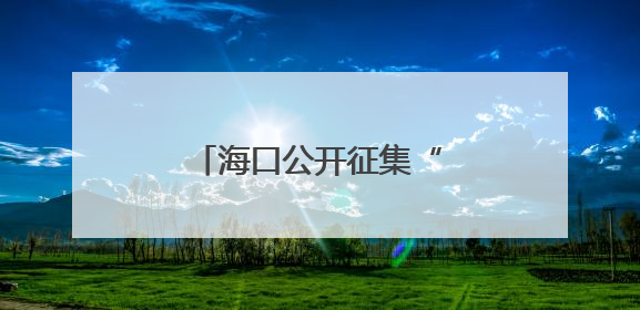 海口公开征集“运霸”问题线索