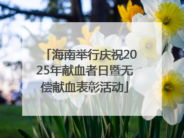 海南举行庆祝2025年献血者日暨无偿献血表彰活动