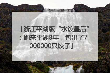 浙江平湖版“水饺皇后”：她来平湖8年，包出了7000000只饺子