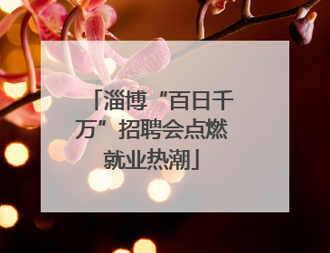淄博“百日千万”招聘会点燃就业热潮
