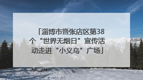 淄博市暨张店区第38个“世界无烟日”宣传活动走进“小义乌”广场