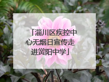 淄川区疾控中心无烟日宣传走进黉阳中学